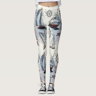 Nautical Pattern Leggings