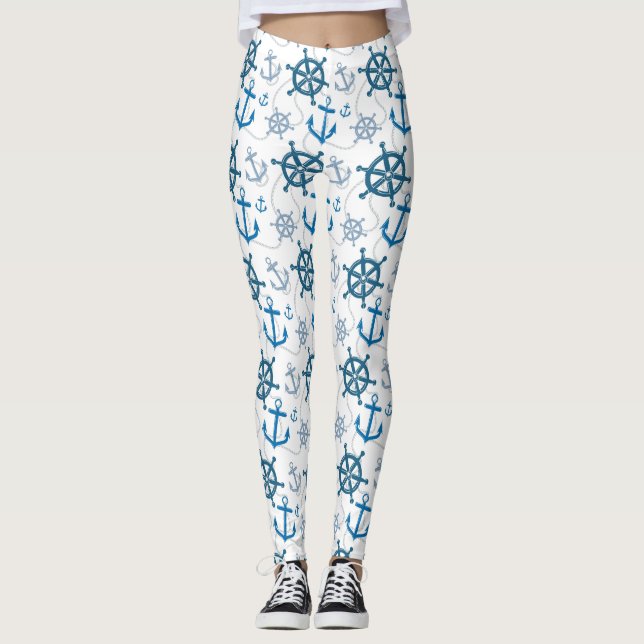 Nautical pattern leggings (Front)