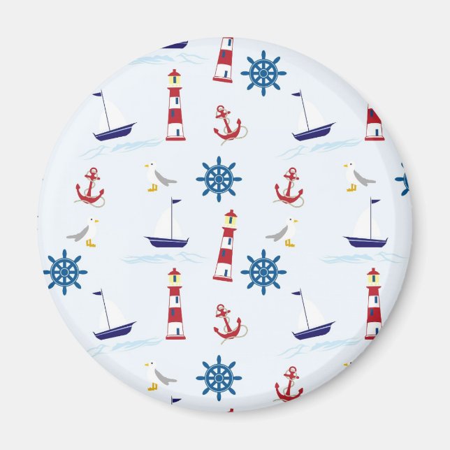 Nautical Pattern Magnet (Front)
