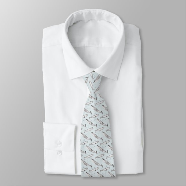 Nautical Pattern Neck Tie (Tied)