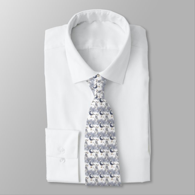 Nautical Pattern Neck Tie (Tied)