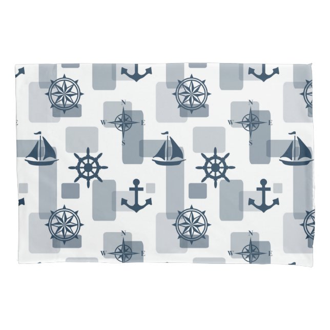 Nautical pattern pillowcase (Front)