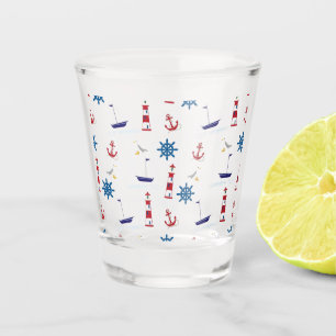 Nautical Pattern Shot Glass