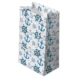 Nautical pattern small gift bag
