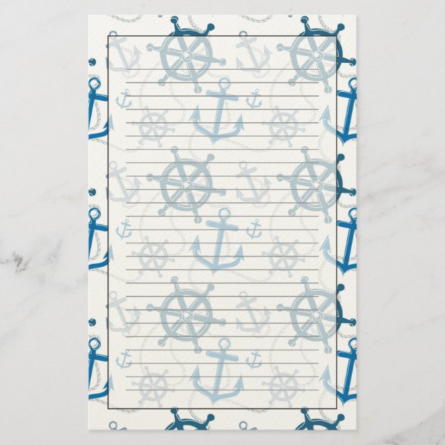 Nautical pattern stationery (Front)