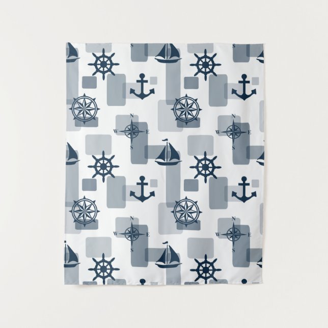 Nautical pattern tapestry (Front)