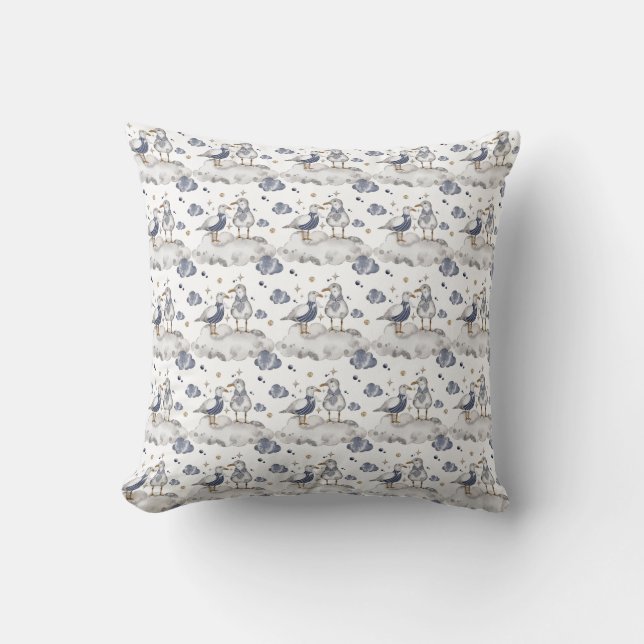 Nautical Pattern Throw Pillow (Front)