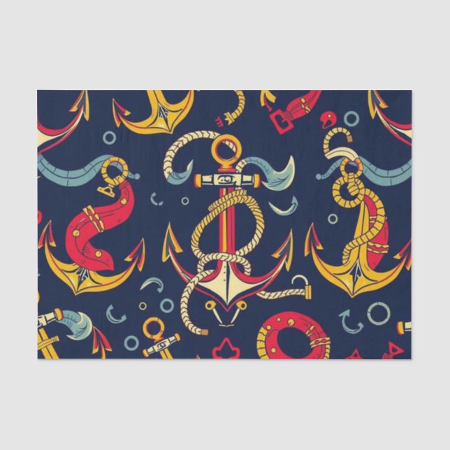 Nautical Pattern Tissue Paper (Front)