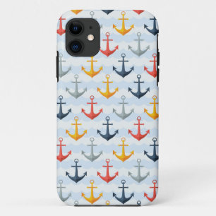 Nautical Pattern with Anchors Case-Mate iPhone Case
