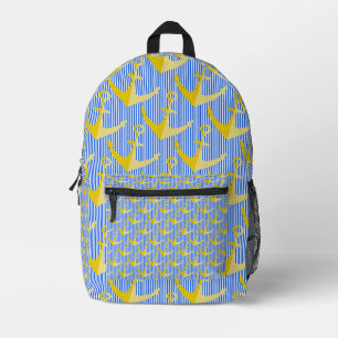 Nautical pattern yellow anchor Backpack