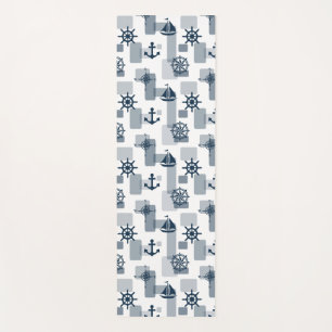 Nautical pattern yoga mat