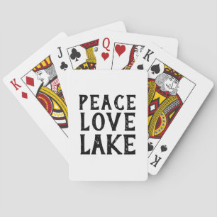 nautical PEACE - LOVE - LAKE Playing Cards