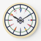 Nautical Pennant Flag Numeral Wall Clock