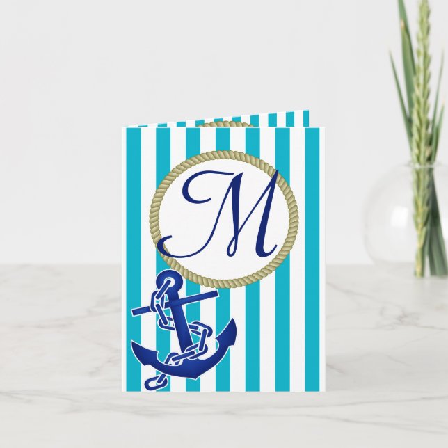 Nautical Personalised Birthday Party Invitation (Front)