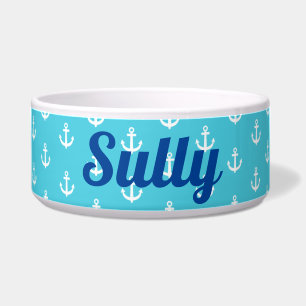 Nautical Personalised Dog Bowl