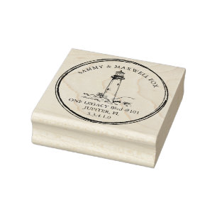 Nautical Personalised Return Address Rubber Stamp