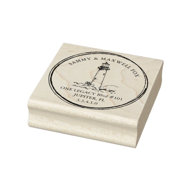 Nautical Personalised Return Address Rubber Stamp (Stamp)