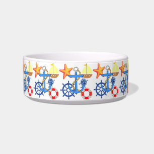Nautical Pet Bowl