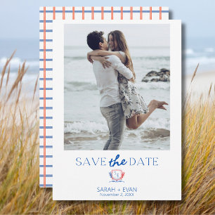 Nautical Photo Lobster Save the Date Invitation