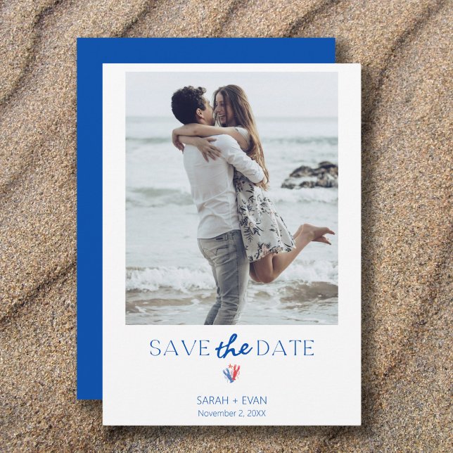 Nautical Photo Lobster Save the Date Invitation (Creator Uploaded)