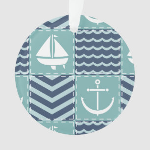 Nautical Quilt Acrylic Ornament