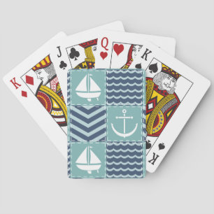 Nautical Quilt Classic Playing Cards