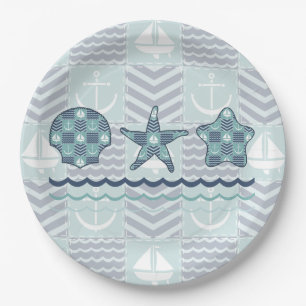 Nautical Quilt Paper Plate