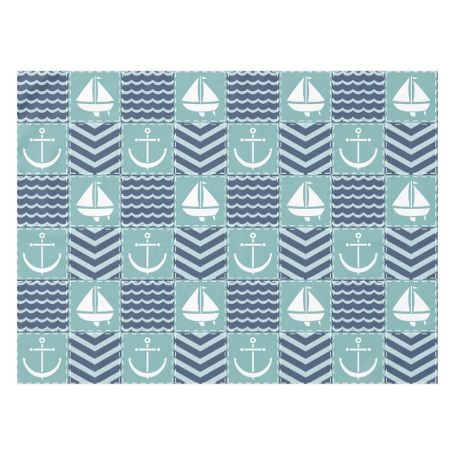 Nautical Quilt Tablecloth (Front (Horizontal))
