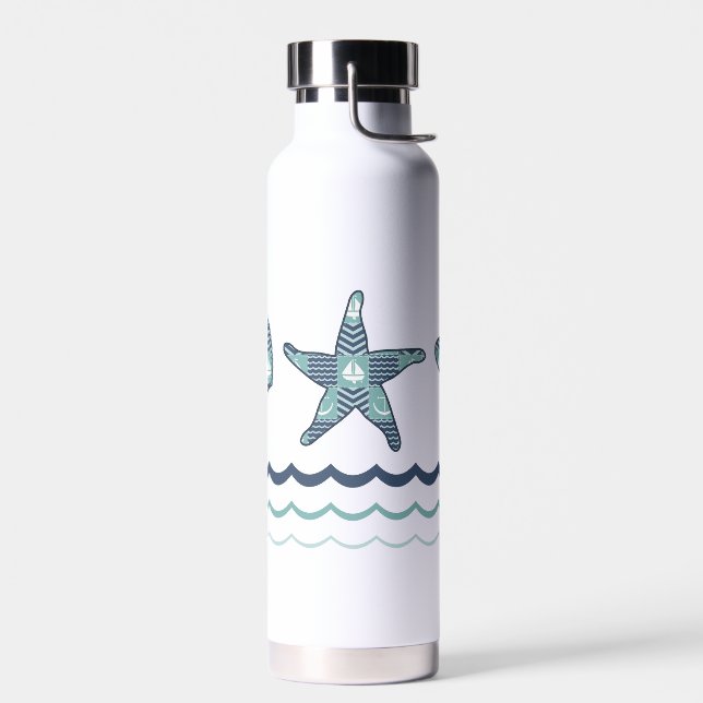 Nautical Quilt Water Bottle (Left)