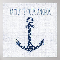 Nautical Quote | Family Is Your Anchor