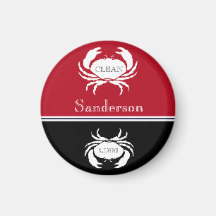 Nautical red black white dishwasher clean dirty ma magnet