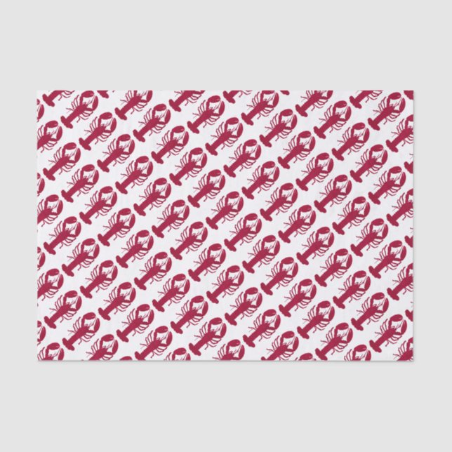 Nautical Red Lobster Tissue Paper (Front)