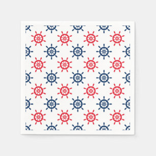 Nautical Red White Blue Fun Patriotic Celebration Napkin