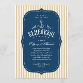 Nautical Rehearsal Dinner Invitations