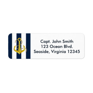 NAUTICAL RETURN ADDRESS LABELS (CUSTOMIZABLE)