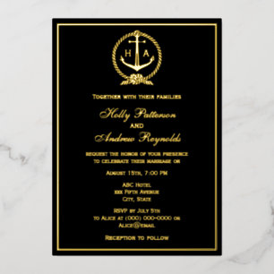 Nautical Rope Frame2 Anchor Monogram Init Wedding