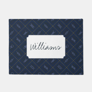 Nautical Rope Knot Pattern   Add Your Name Doormat