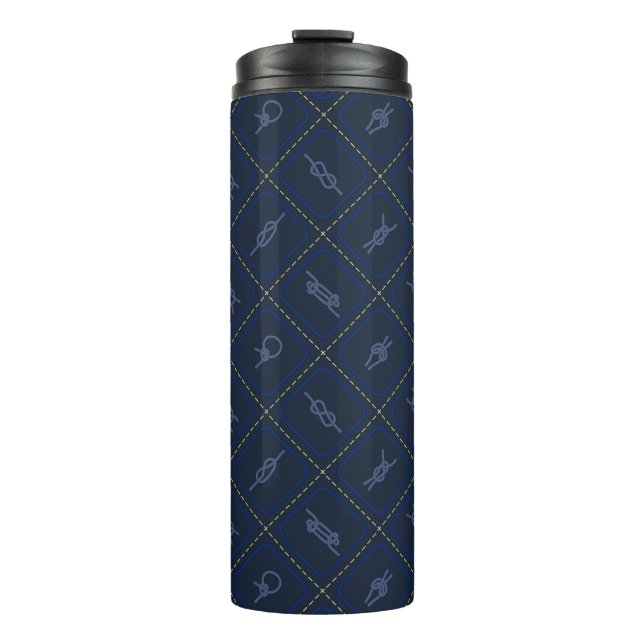 Nautical Rope Knot Pattern Thermal Tumbler (Front)