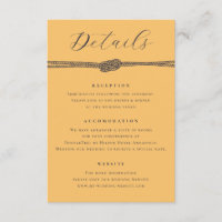 Nautical Rope Knot Yellow Details Wedding