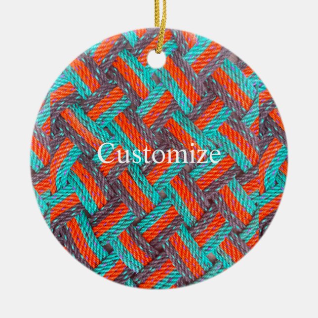 Nautical Rope Mat Thunder_Cove Ceramic Tree Decoration (Front)