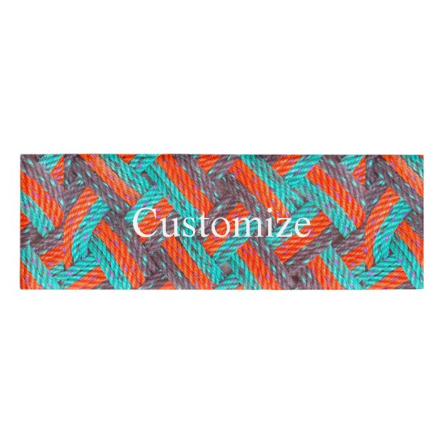 Nautical Rope Mat Thunder_Cove Name Tag (Front)