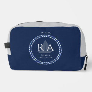 Nautical Rope Monogram Navy Dopp Kit