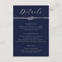 Nautical Rope Navy Blue Elegant Details Wedding