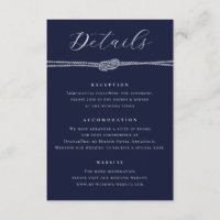 Nautical Rope Navy Blue Elegant Details Wedding