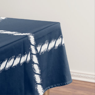 Nautical Rope Weave – Navy Coastal Tablecloth