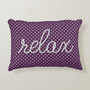nautical rope word "relax on dots decorative cushion