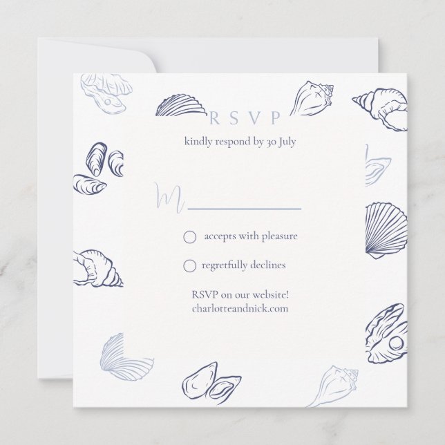 Nautical RSVP Card (Front)