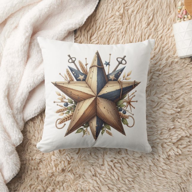 Nautical Rustic Star Cushion (Blanket)