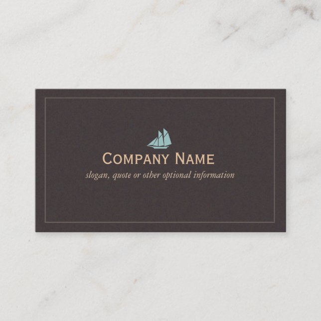 Nautical Sail Boat Business Card (Front)