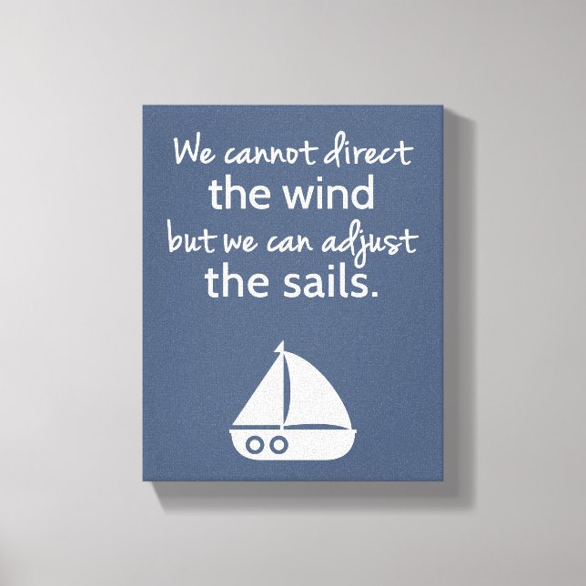 Nautical Sail boat Positive Quote Wall Decor (Front)